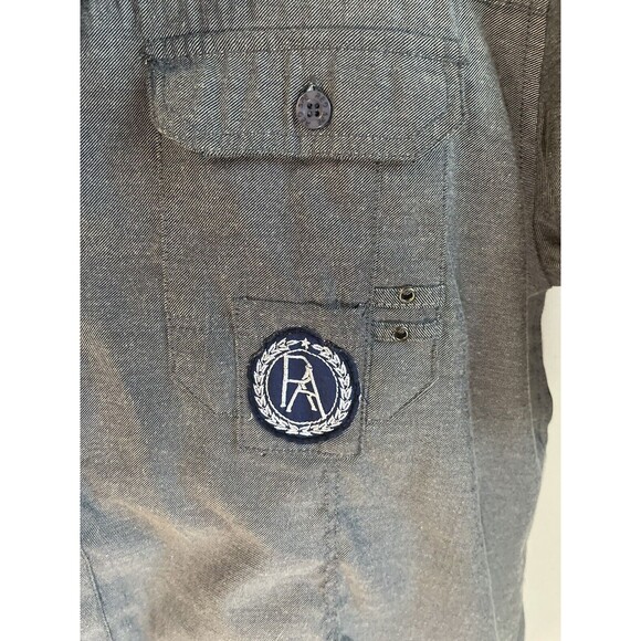 Red Ape Shirt Mens XXL Gray Button Up Short Sleeve, Hoodie, Lightweigt - Picture 3 of 7